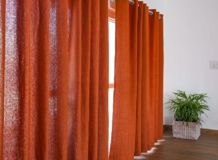 How businesses use cotton curtains for branding?